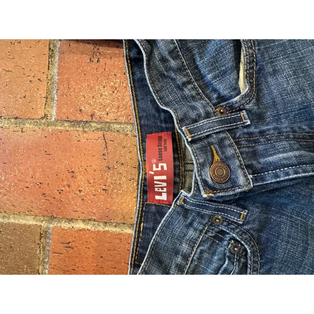 Levis 569 Boys Loose Straight Jeans Medium Wash‎ Blue Denim Size 8 Reg